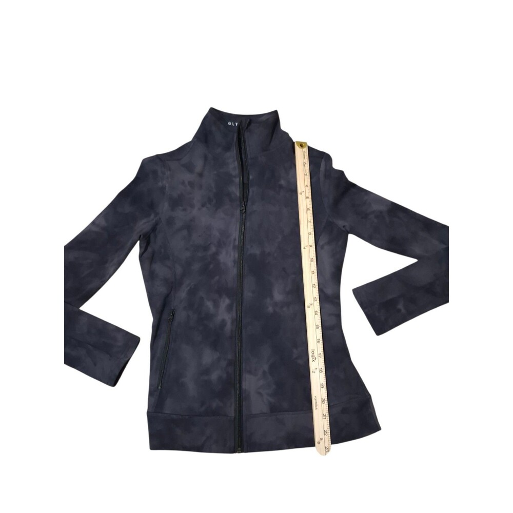 Glyder Jacket M Full Zip Athletic Mesh Back Stretch Thumb Holes Black Nylon - Picture 5 of 5